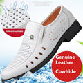 Sandali in pelle traspirante Valstrend, scarpe da uomo con design sottile e forato, morbide e leggere per il massimo comfort.