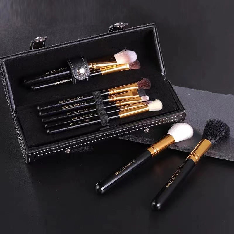 Set di 9 pennelli per il trucco in lana cilindrica Valstrend, pennelli eleganti e morbidi per applicazioni precise del make-up.