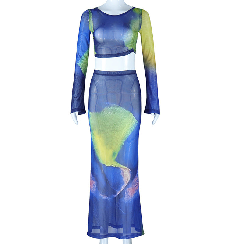 Top corto plissettato a vita alta e gonna a tubino in stile moda, completo due pezzi Valstrend, abbigliamento femminile elegante