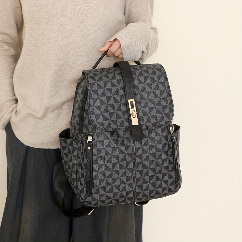 Zaino da viaggio multi-strato di grande capacità Valstrend, zaino casual donna per uso quotidiano e università.