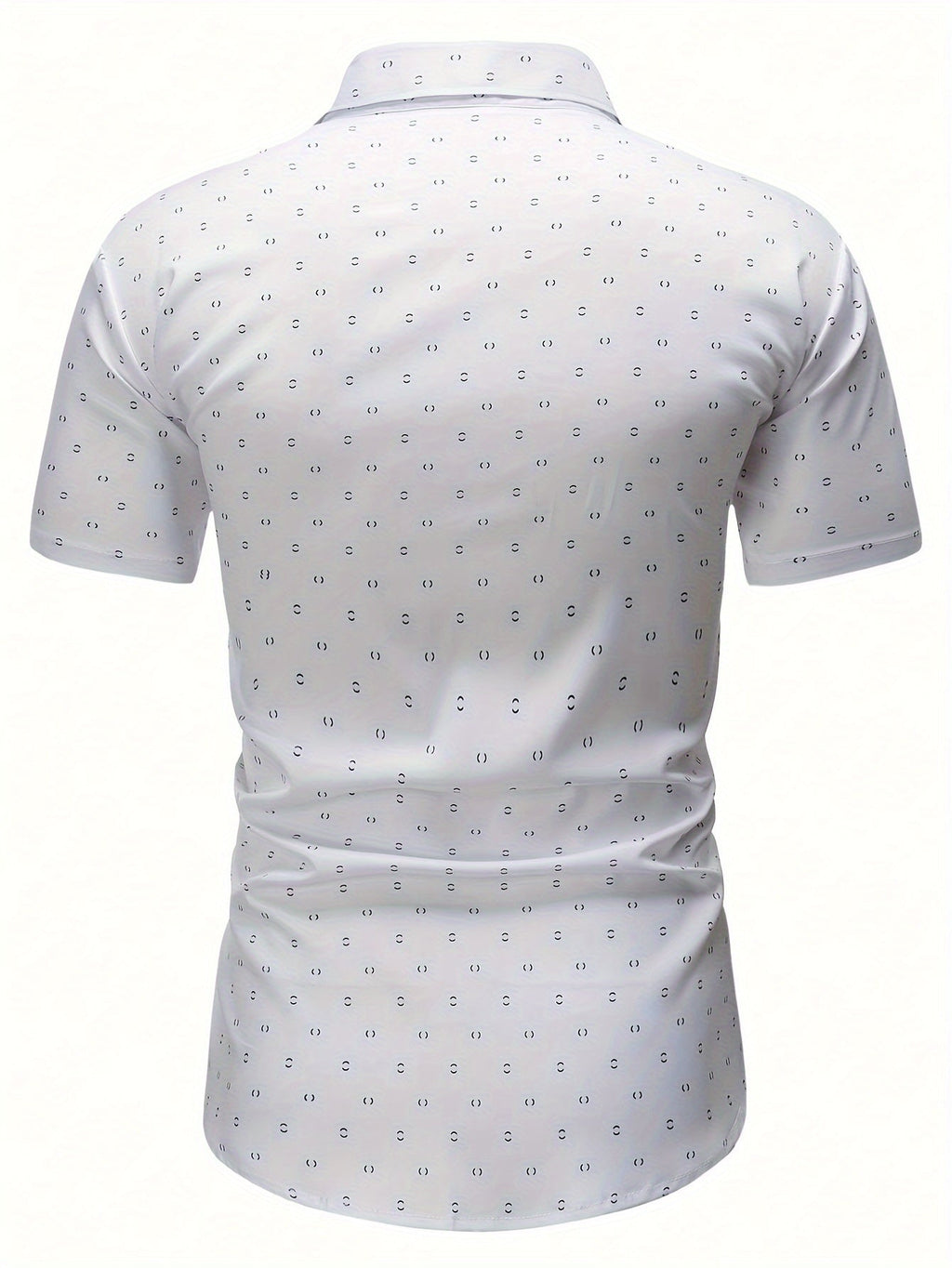 Maglietta uomo a maniche corte con colletto a rever e stampe alla moda, ideale per ufficio e casual, marca Valstrend.