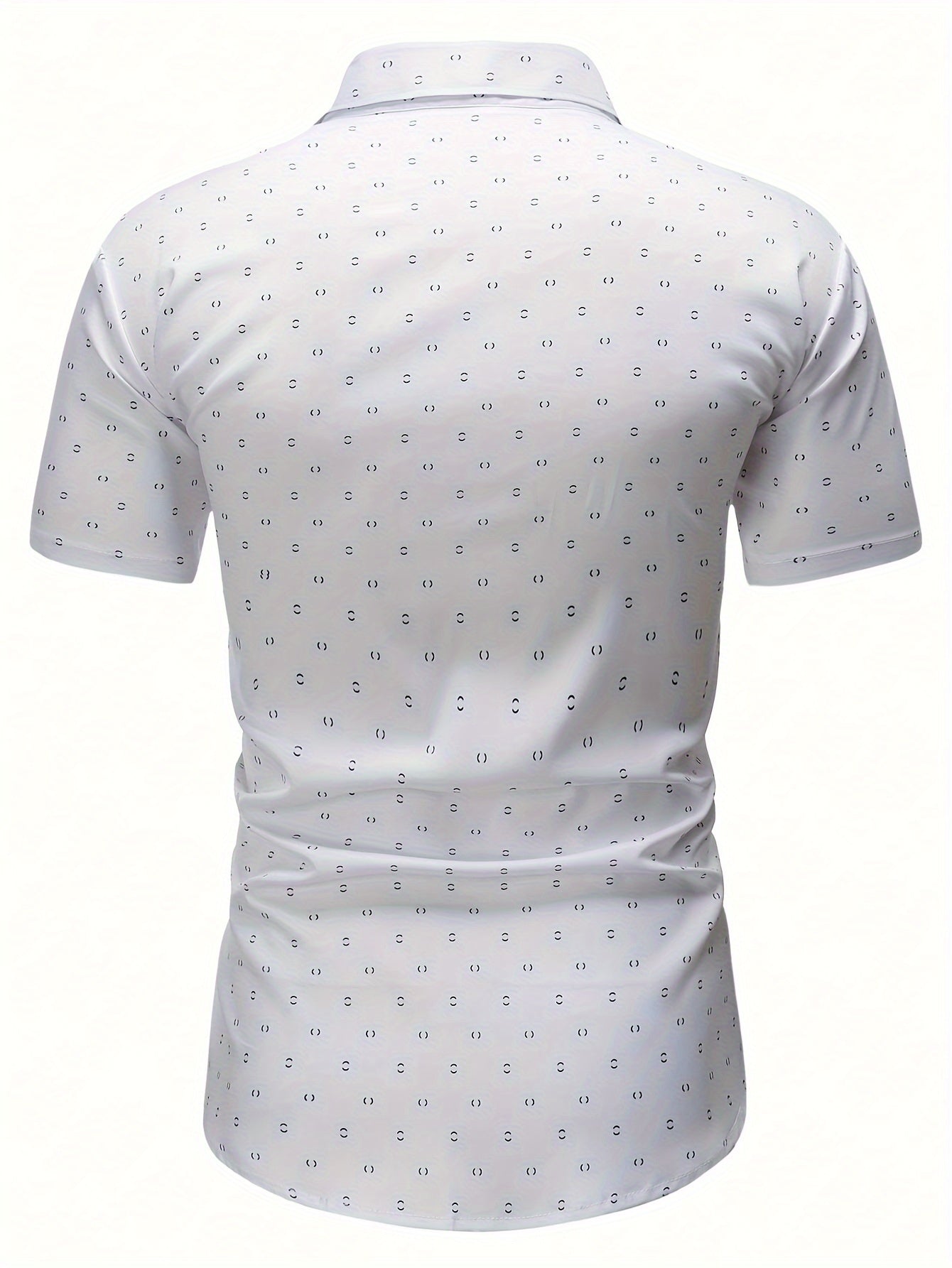 Maglietta uomo a maniche corte con colletto a rever e stampe alla moda, ideale per ufficio e casual, marca Valstrend.