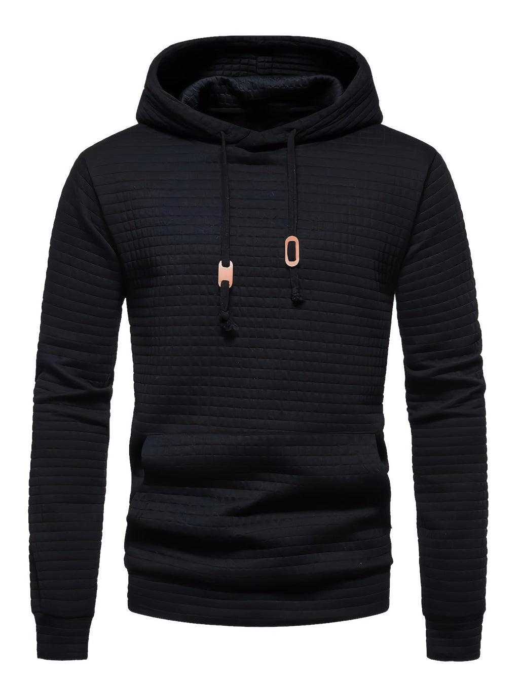 Solid Hoodie, Cool Hoodies For Men, Men's Casual Graphic Design Pullover Hooded Sweatshirt With Kangaroo Pocket Streetwear For Winter Fall, As Gifts