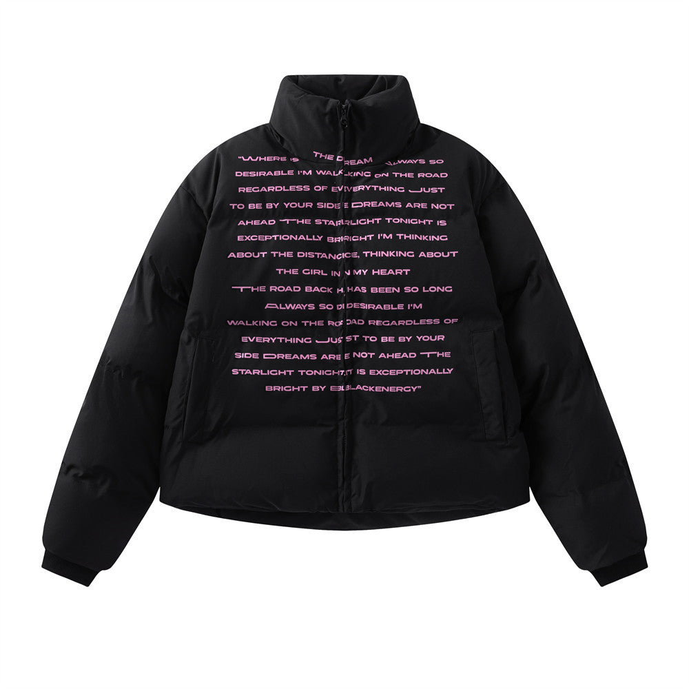 Cappotto da uomo Valstrend con colletto alla moda, stampa elegante, tessuto caldo e stile raffinato, fronte visibile in immagine.