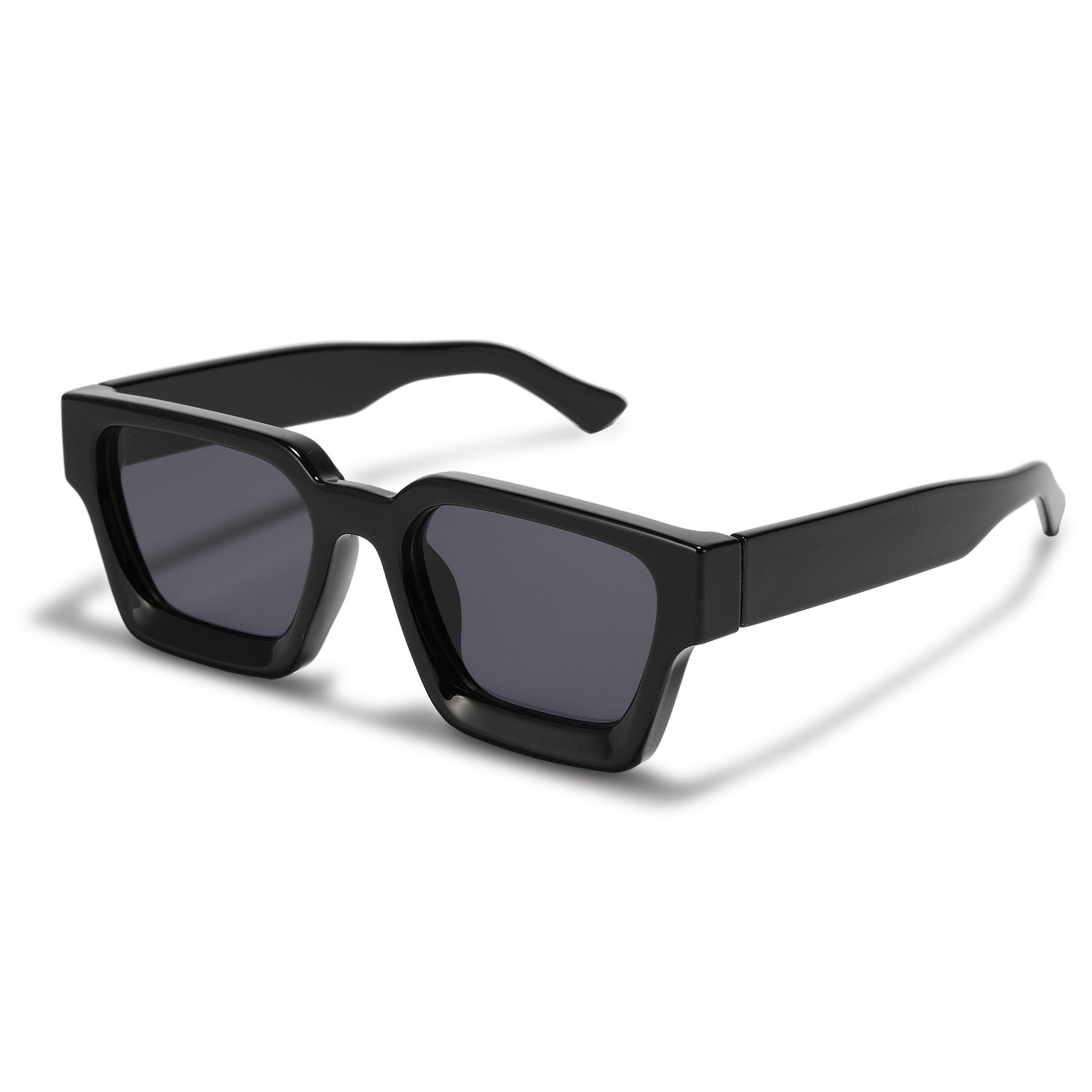 Occhiali da sole da uomo Valstrend con montatura sottile rettangolare, stile alla moda e personalità, con lenti trasparenti.