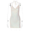 Abito da donna Valstrend sexy senza schiena con scollo a halter, tessuto elegante e vestibilità aderente, ideale per serate speciali.