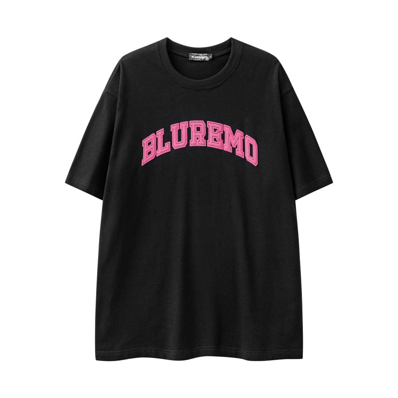 Maglietta donna semplice e versatile con stampa a lettere, maniche corte, brand Valstrend shop, tessuto morbido e comodo