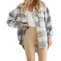 Cappotto lungo in lana e mohair a quadri autunnale e invernale, stile europeo e americano, con maniche lunghe, di Valstrend shop