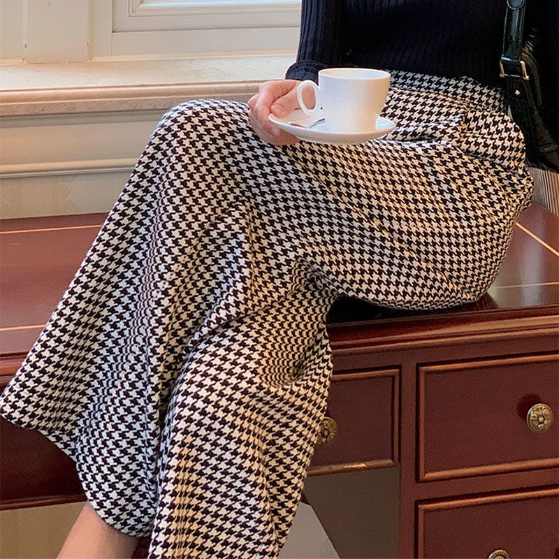 Pantaloni casual a vita alta e dritti Valstrend, pantaloni slim e larghi con vestibilità morbida e stile casual.