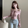 Women's Short Tied Long Sleeves Top