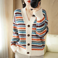 Cardigan aperto da donna Valstrend, stile loose e lazy, in maglia, con collo a scialle e maniche lunghe, stile western.