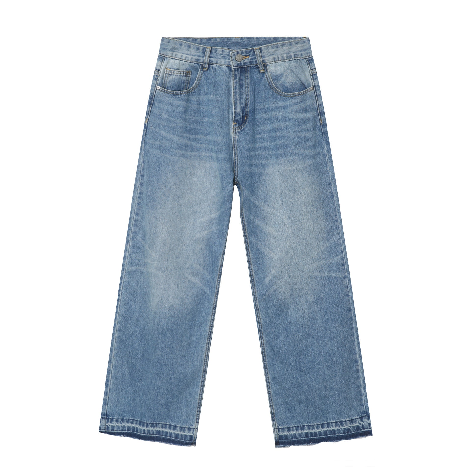 Jeans vintage uomo Valstrend con vestibilità dritta e ampia, tessuto in denim con dettagli classici e stile retrò.