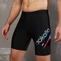 Pantaloncini da nuoto Valstrend con Five-point racing, anti-embarrassment e asciugatura rapida, in tessuto blu con dettagli neri