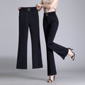 Pantaloni donna a vita alta, larghi e cropped, stile casual, marca Valstrend shop, eleganti e comodi, immagine frontale.