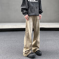 Jeans vintage Valstrend shop in tessuto denim marrone lavato con effetto usurato e stile retrò.