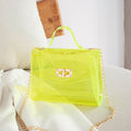 Borsa a tracolla trasparente in stile coreano, mini, a forma quadrata, marca Valstrend, con dettagli eleganti e moderni