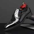 Scarpe oxford brogue in pelle nera con motivo imbottito e punta quadrata, stile giapponese, per uomo, marca Valstrend.