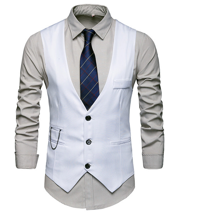 Gilet da uomo British Tank Top Valstrend, taglia grande, in tessuto leggero e stile casual, con dettaglio classico e design semplice