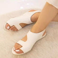 Sandali romani femminili Valstrend slip-on con punta a flip e design aperto, ideali per l'estate e il comfort quotidiano.