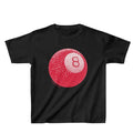 European And American No 8 Ball Letter Print Slim Fashion Short Top