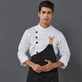 Uniforme da chef uomo in tessuto traspirante con maniche lunghe per catering autunnale, marca Valstrend.