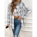 Blusa casual retrò a quadri Valstrend shop, vestibilità ampia e stile rilassato, tessuto morbido e comodo.