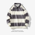 Men's Youth Fashion Contrast Color Casual Striped Sweater