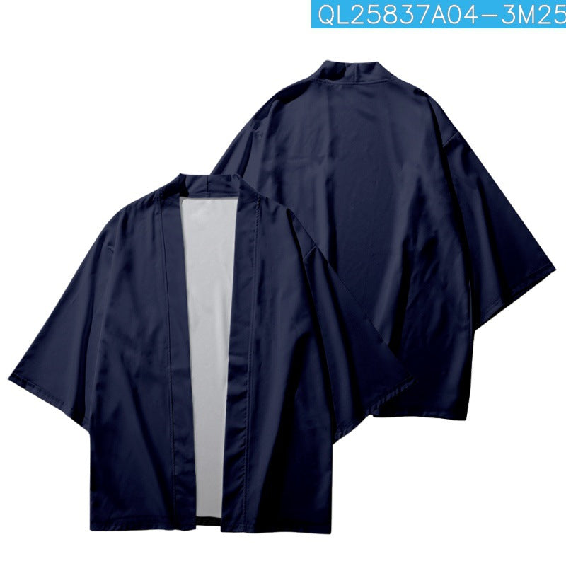 Camicia cropped da uomo Valstrend, maglia cardigan 3D stampata, dettaglio visibile in tessuto e design alla moda.