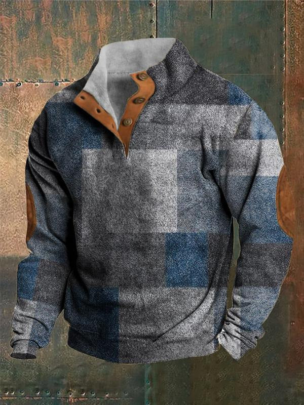 Maglione da uomo Valstrend shop, stampa digitale primavera e autunno con cerniera, design elegante e confortevole.