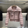 Giacca invernale imbottita da donna Valstrend, stile coreano, con cappuccio e zip, perfetta per il freddo.