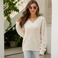 Pullover ampio da donna Valstrend, stile casual e versatile, in tessuto morbido con collo a giro e maniche lunghe.