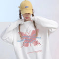 Felpa donna Valstrend con vestibilità ampia, design casual, cappuccio e maniche lunghe, tessuto morbido e comodo.