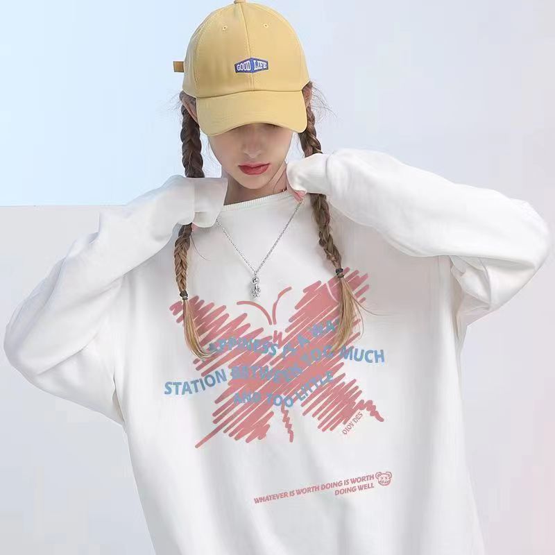 Felpa donna Valstrend con vestibilità ampia, design casual, cappuccio e maniche lunghe, tessuto morbido e comodo.