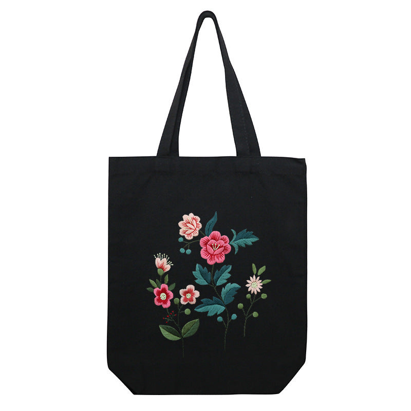 Borsa a tracolla in tela artigianale con ricami fatti a mano, materiale canvas, stile Diy, marca Valstrend shop.