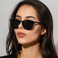 Occhiali da sole retrò semplici per uomo e donna, stile vintage, con montatura leggera e lenti sfumate, marchio Valstrend.