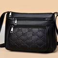 Borsa a tracolla stilosa Valstrend con motivo a rilievo, adatta a uomini e donne, multi-strato, elegante e alla moda