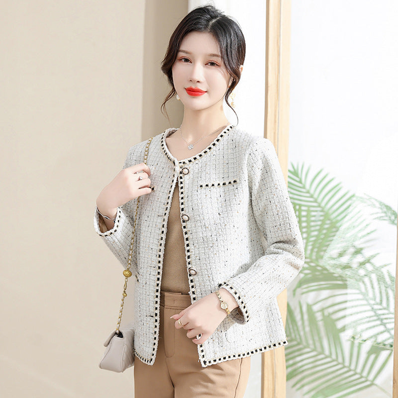 Camicia donna a quadri Valstrend, top di moda corto e temperamento, con motivo plaid in tessuto leggero e stile casual.