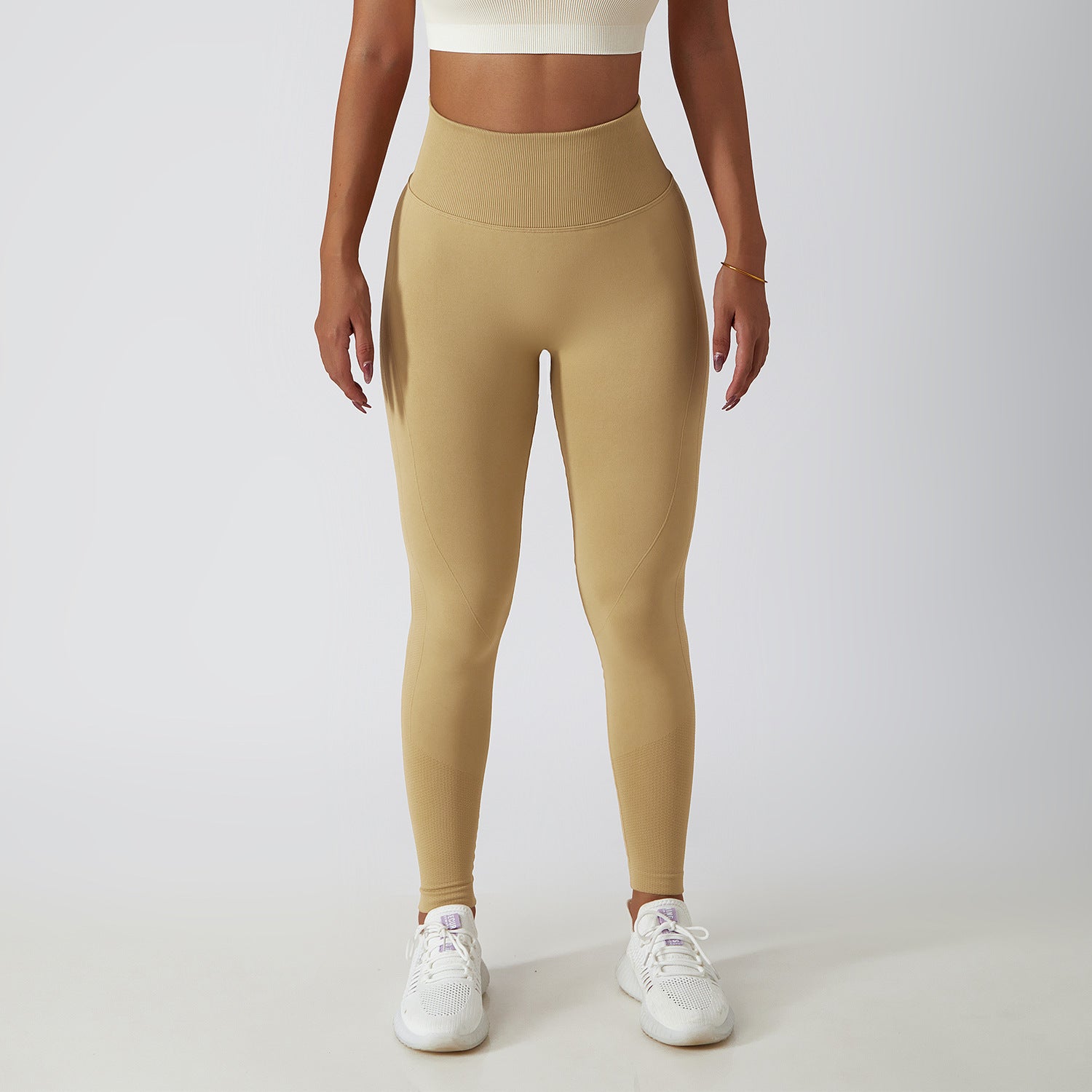 Pantaloni fitness da corsa all'aperto Valstrend, pantaloni yoga con sollevamento dei fianchi, tessuto elastico e comodo per allenamenti