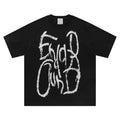 Maglietta uomo Valstrend in cotone con stampa graffiti a maniche corte, design casual e stile urbano elegante.