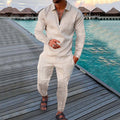 Completo sportivo e casual da uomo Valstrend, pantaloni e felpa a maniche lunghe autunnali in tessuto comodo.