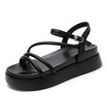 Scarpe platform Valstrend stile fairy, scarpe da città con suola elevata e design elegante in stile romano.