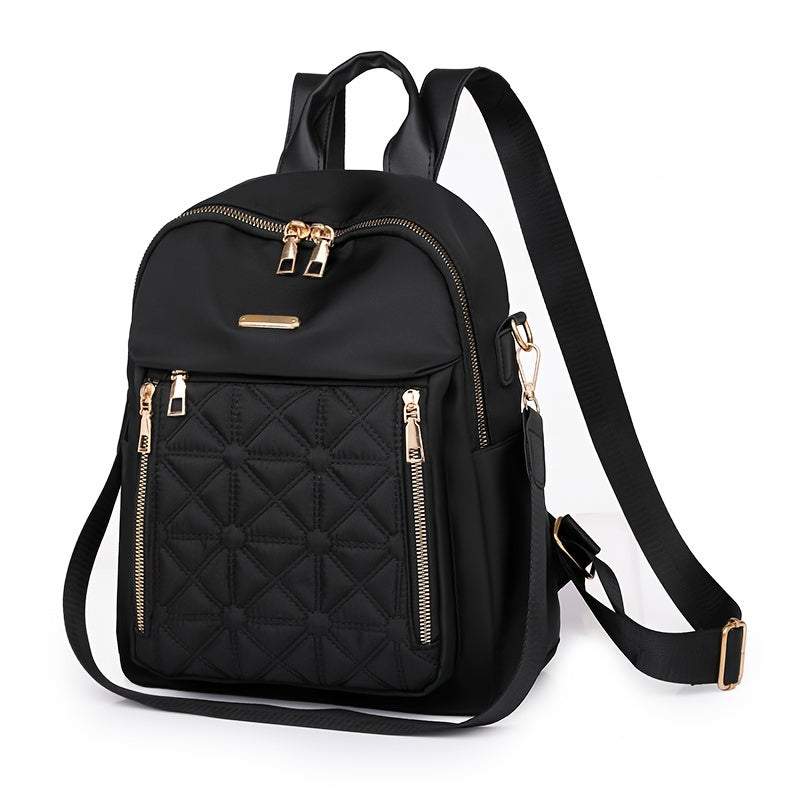 Zaino da donna Valstrend, tracolla ricamata, grande capacità, impermeabile, leggero, casual con zip verticale e stile trendy.