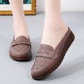 Women's Outer Wear Beef Tendon Flat Middle-aged And Elderly Retro Mom Shoes