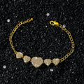 Bracciale Valstrend Hip Hop Classic con cuore color pesca e cuciture, stile streetwear, dettagli in tessuto e metallo.