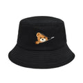 Cappello sportivo in poliestere con stampa orsetto, tessuto lavorato a maglia, non estensibile, lavabile a mano, ideale per attività all'aperto