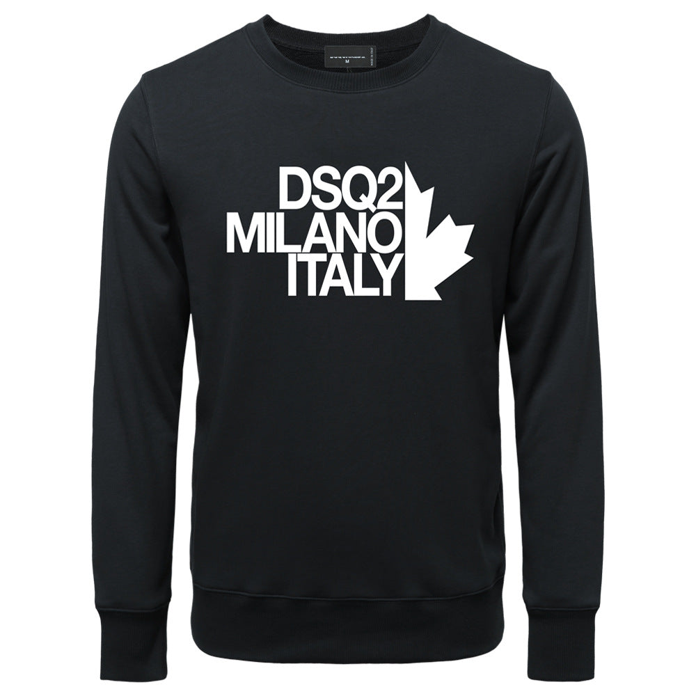 Men's Fashion Sports And Leisure Loose Round Neck Long Sleeve Top