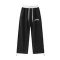 Pantaloni jogger tinti in modo casual con cuciture e ricamo con lettere "High Street", vita con coulisse, marca Valstrend Shop