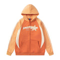 Splicing Contrast Color Hooded Brushed Hoody