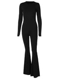 Completo jumpsuit slim fit per donna Valstrend shop con design sagomato e dettagli di sollevamento dei fianchi.