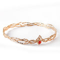 Gem Crystal Crown Hair Clasp Ladies